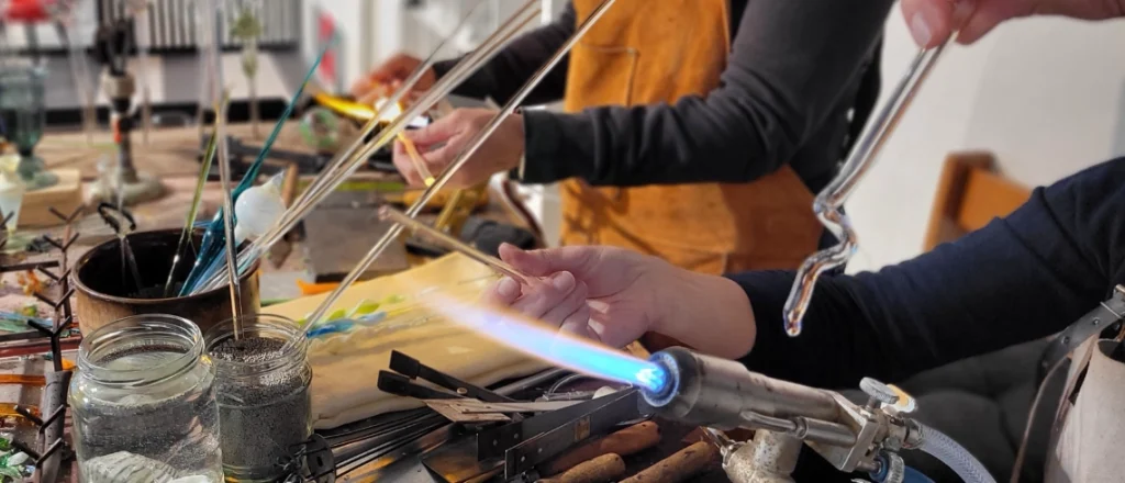 Glaskunst an der Flamme herstellen